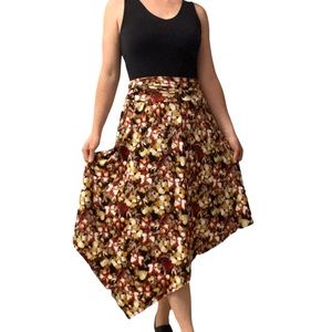 Apt. 9 asymmetrical floral skirt multicolor size S NWOT